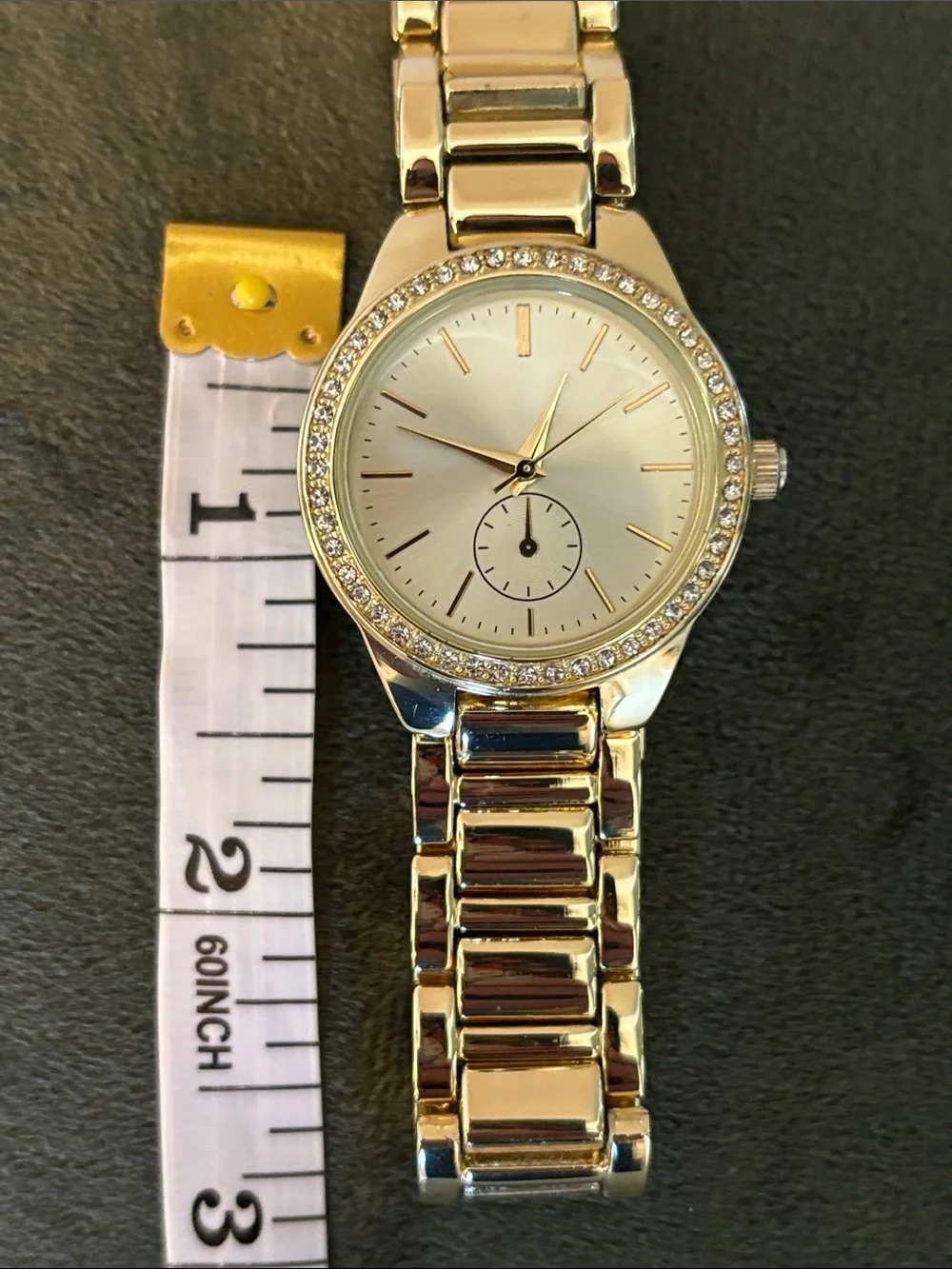 Gold Crystal-Accent Women's Watch